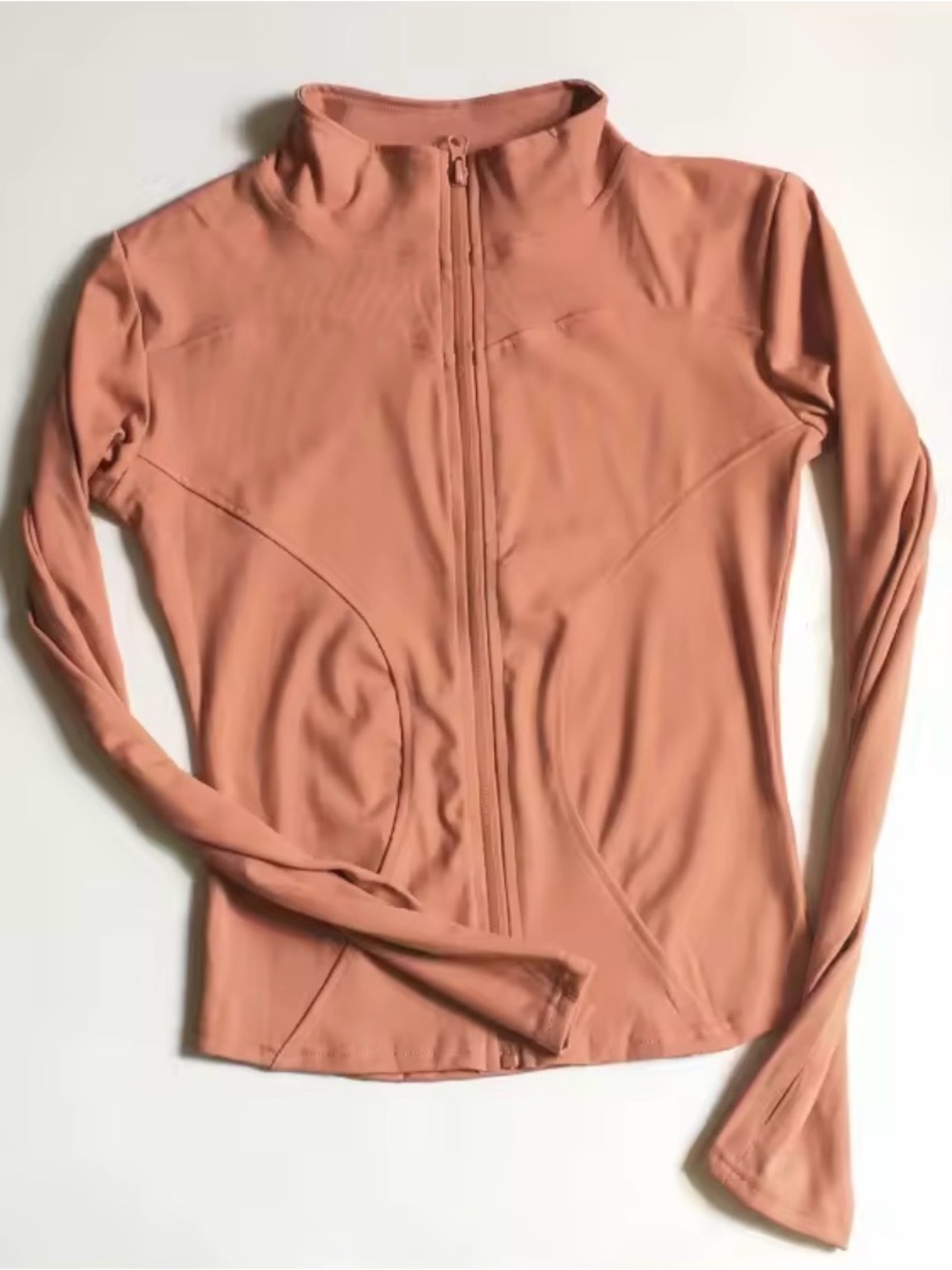 Lightweight Full-Zip Jacket in a Coral/Orange color